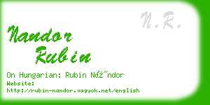 nandor rubin business card